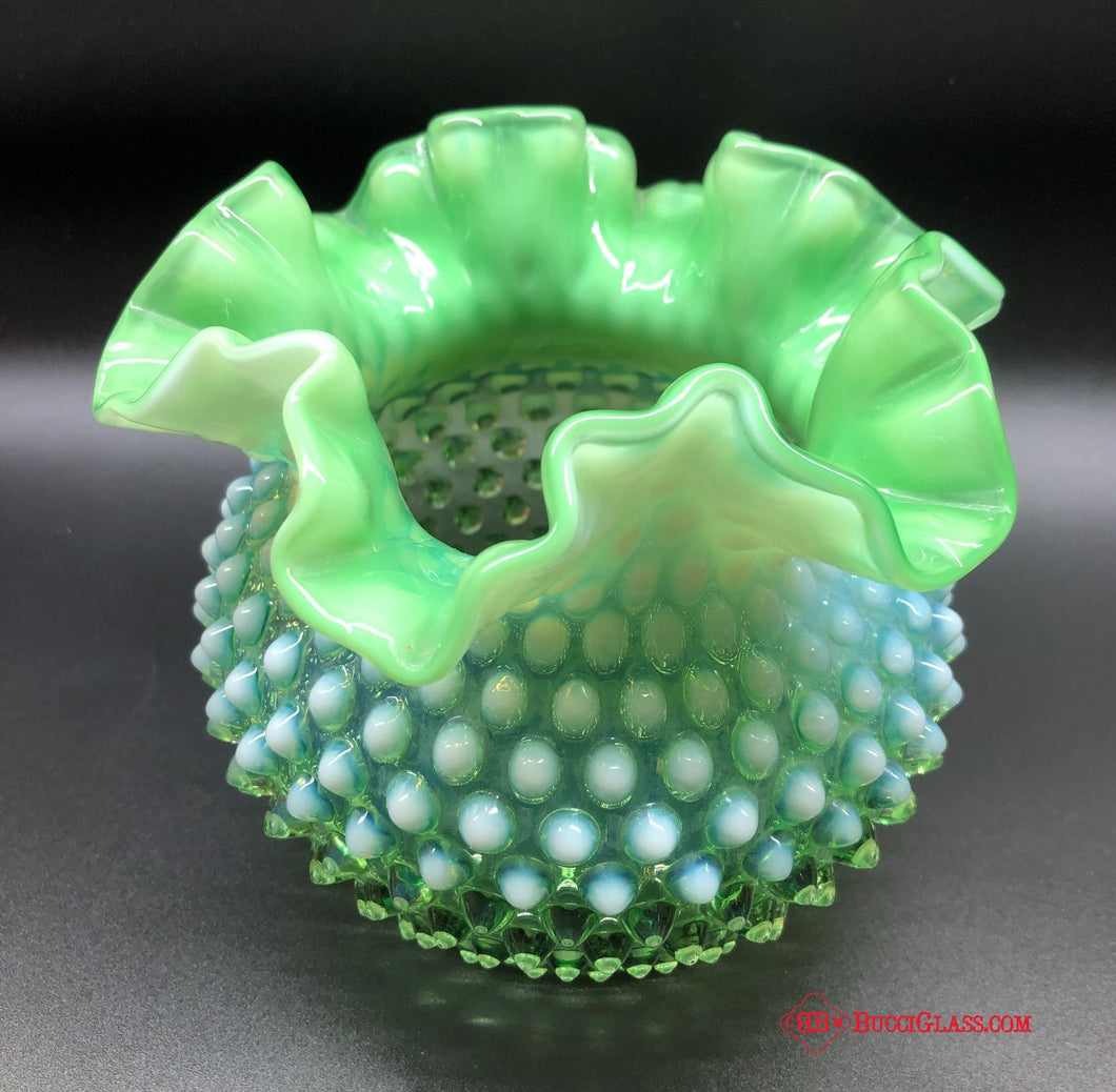 Fenton Lime Green Hobnail Bowl