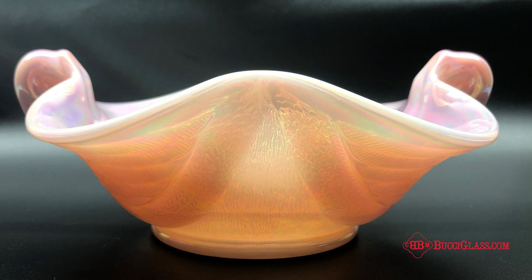 Fenton Pink Swan Bowl