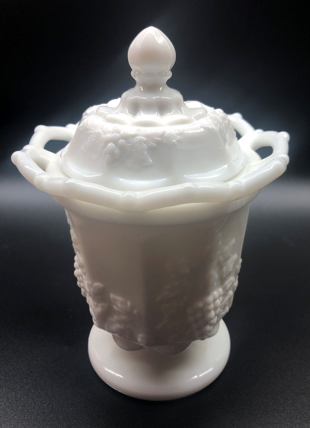 Westmoreland Milk Glass Lidded Dish