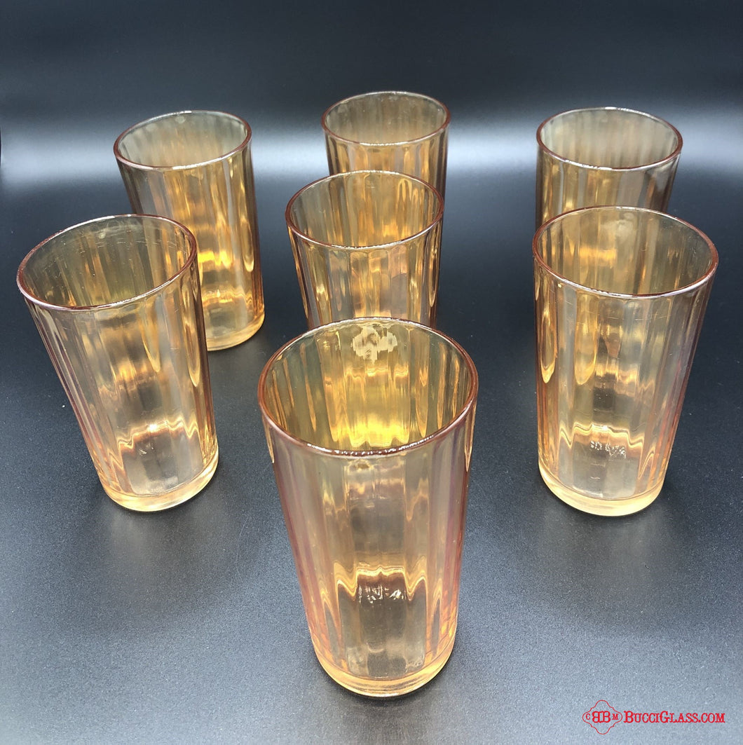 Jeanette Iridescent Marigold Juice Tumblers