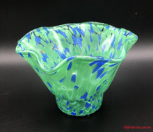 Load image into Gallery viewer, Blue &amp; Green Splatter Bowl
