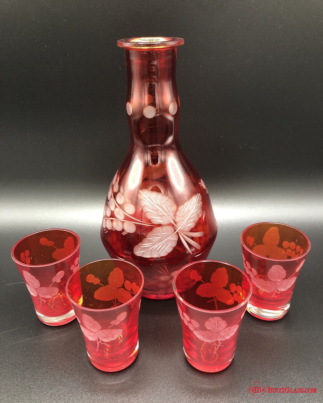 Bohemian Decanter with Glasses Set