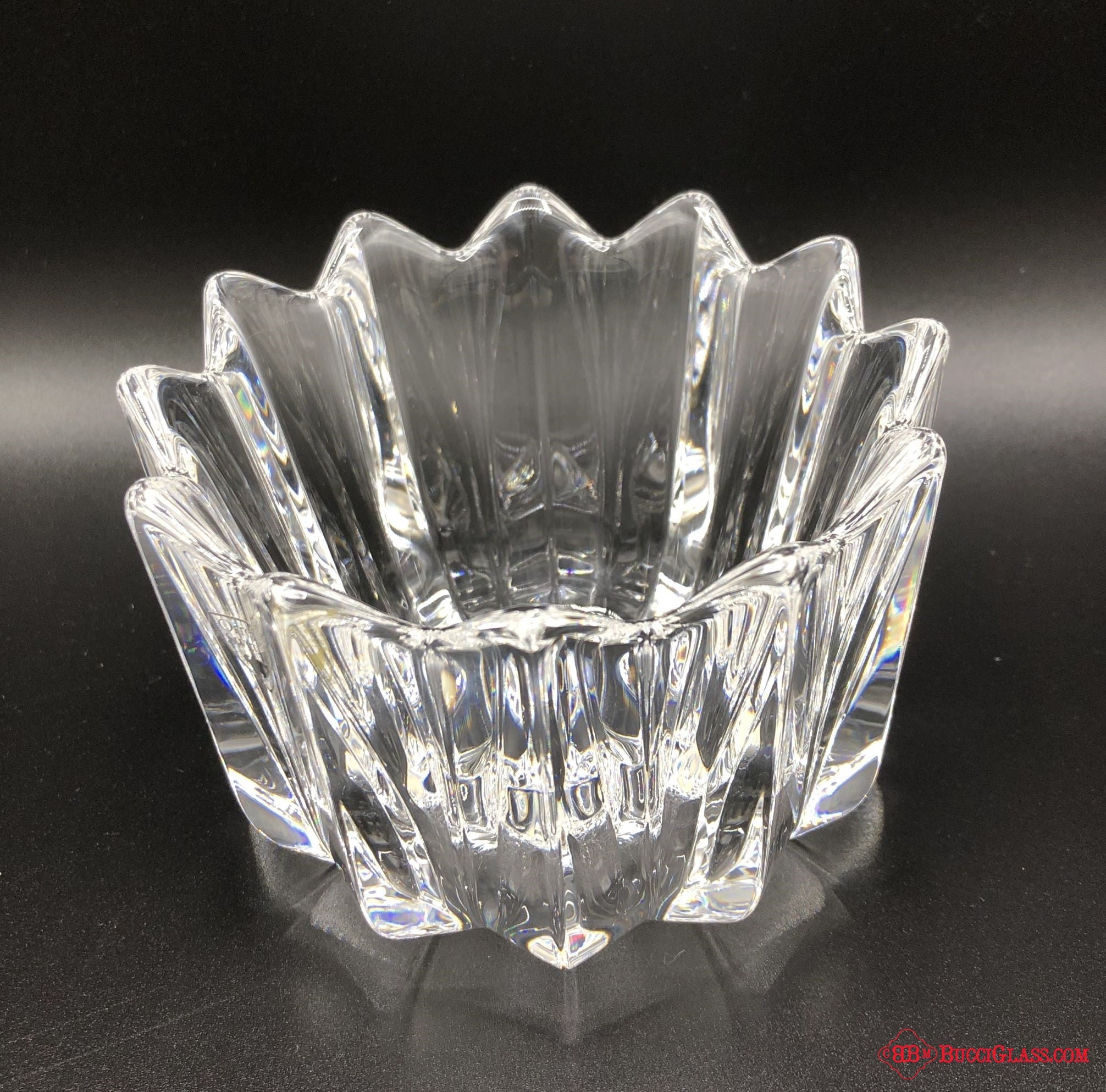 Orrefors Sweden online Vintage Crystal Star Burst Paper Weight Signed