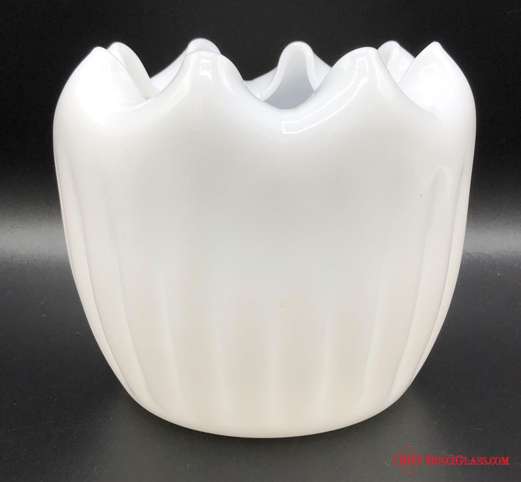 Milk Glass Flower Bowl