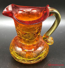 Load image into Gallery viewer, Amberina Crackle Glass Pitcher
