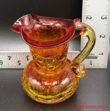 Load image into Gallery viewer, Amberina Crackle Glass Pitcher
