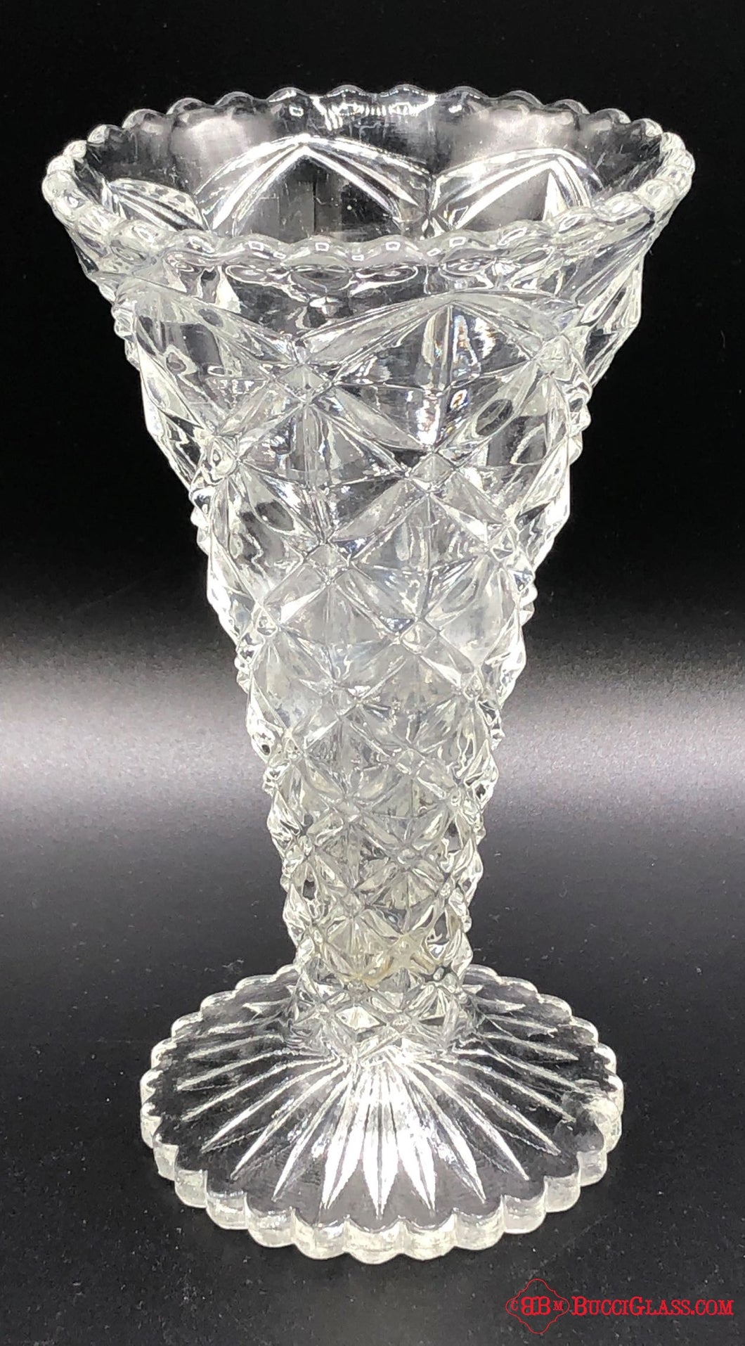 Pressed Glass Vase