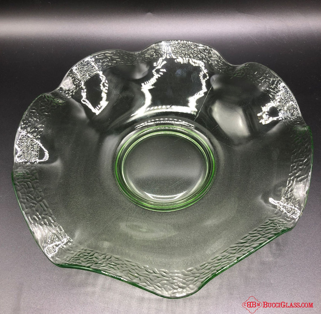 Green Ruffled Edge Bowl