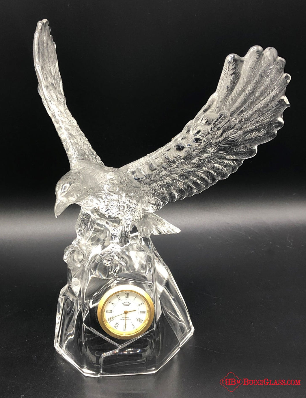 Crystal Eagle Clock