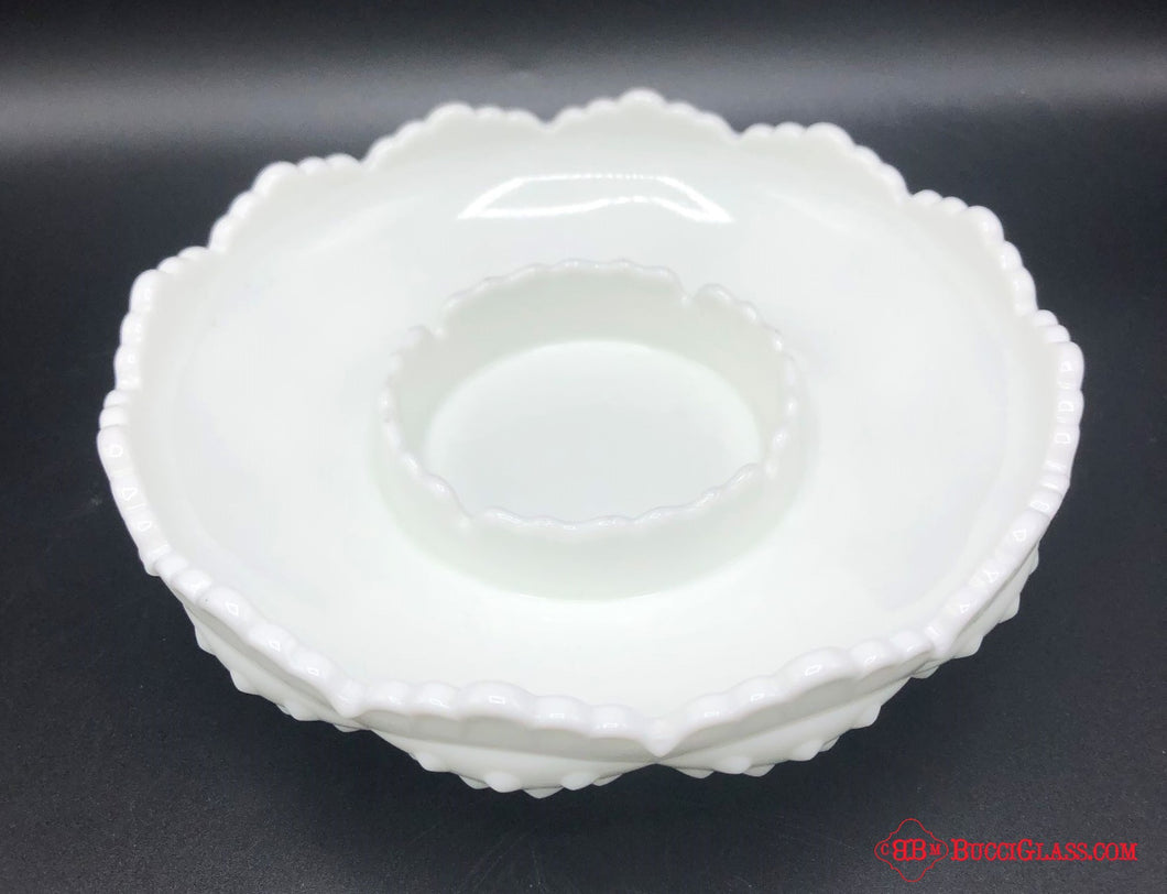 Fenton Hobnail Chip & Dip