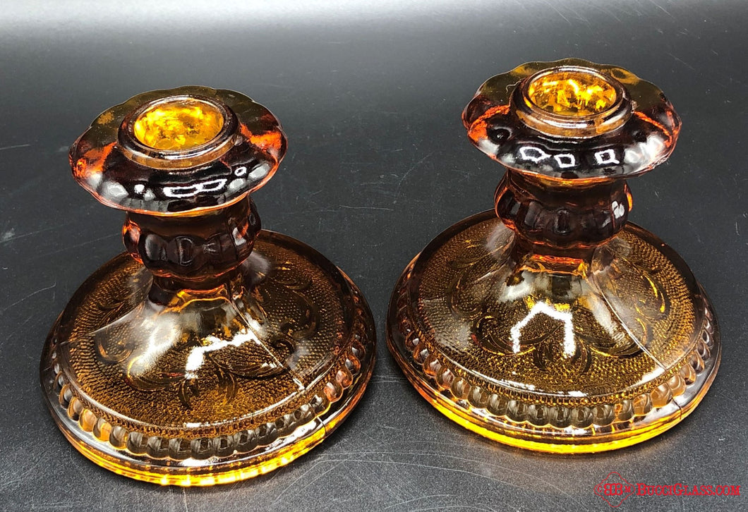 Amber Candle Holders