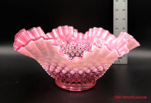 Load image into Gallery viewer, Fenton Hobnail Cranberry Bowl
