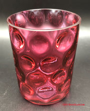 Load image into Gallery viewer, Cranberry Glass Coin Dot Tumbler
