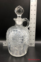 Load image into Gallery viewer, Early American Pressed Glass Whiskey Decanter
