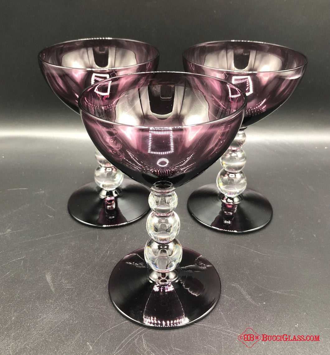 Candlewick Amethyst Wine Glasses