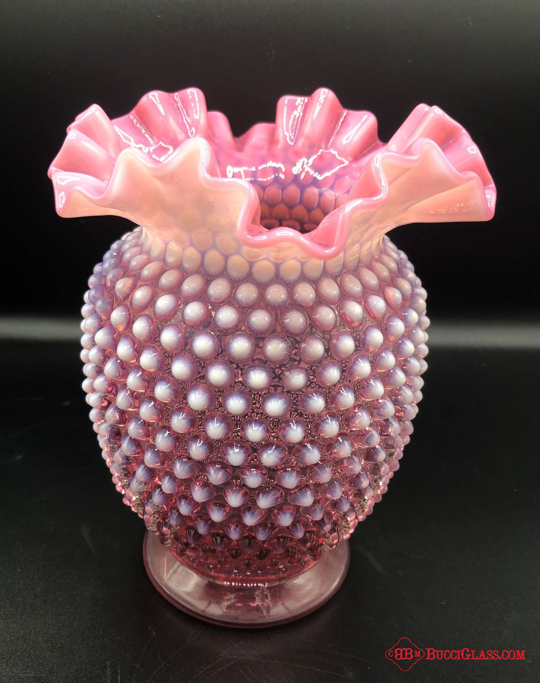 Fenton Pink Cranberry Vase