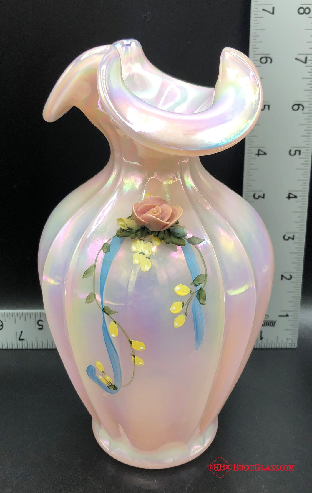 Fenton Hand Painted Vase