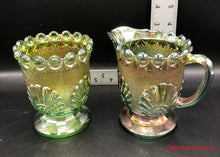 Load image into Gallery viewer, Westmoreland Carnival Glass Sugar &amp; Creamer
