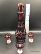 Load image into Gallery viewer, Bohemian Ruby Decanter Set
