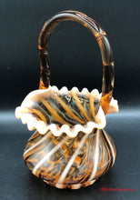 Load image into Gallery viewer, Fenton Autumn Gold Striped Basket
