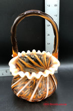 Load image into Gallery viewer, Fenton Autumn Gold Striped Basket
