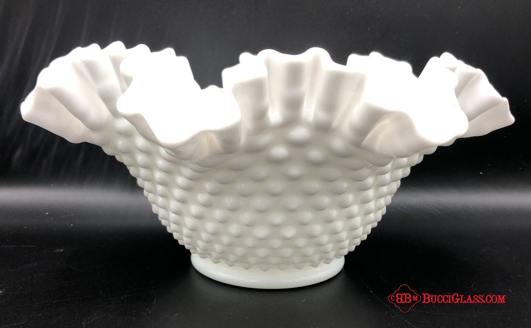 Fenton Milk Glass Hobnail Bowl