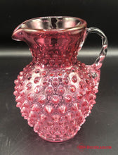 Load image into Gallery viewer, Fenton Cranberry Hobnail Pitcher
