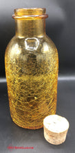 Load image into Gallery viewer, Amber Crackle Glass Bottle
