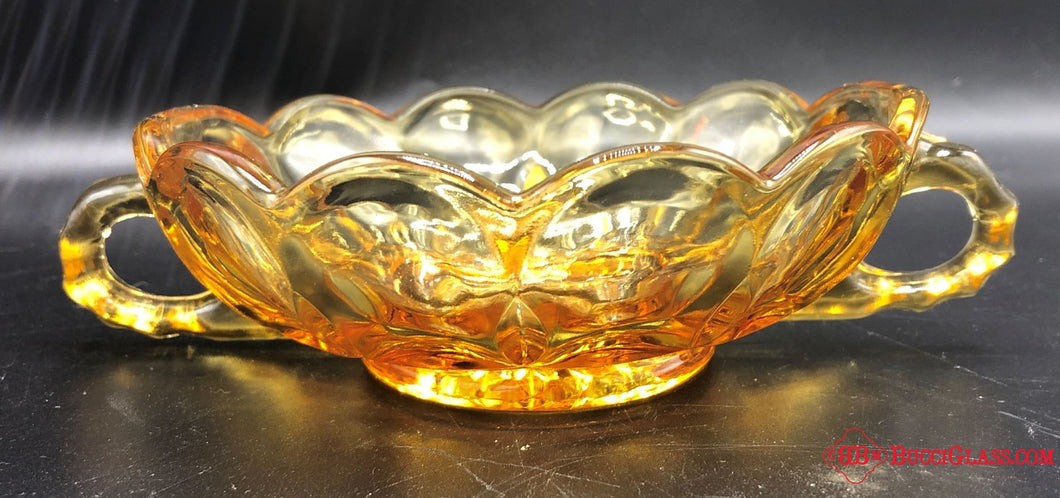 Amber Double Handled Nut Dish