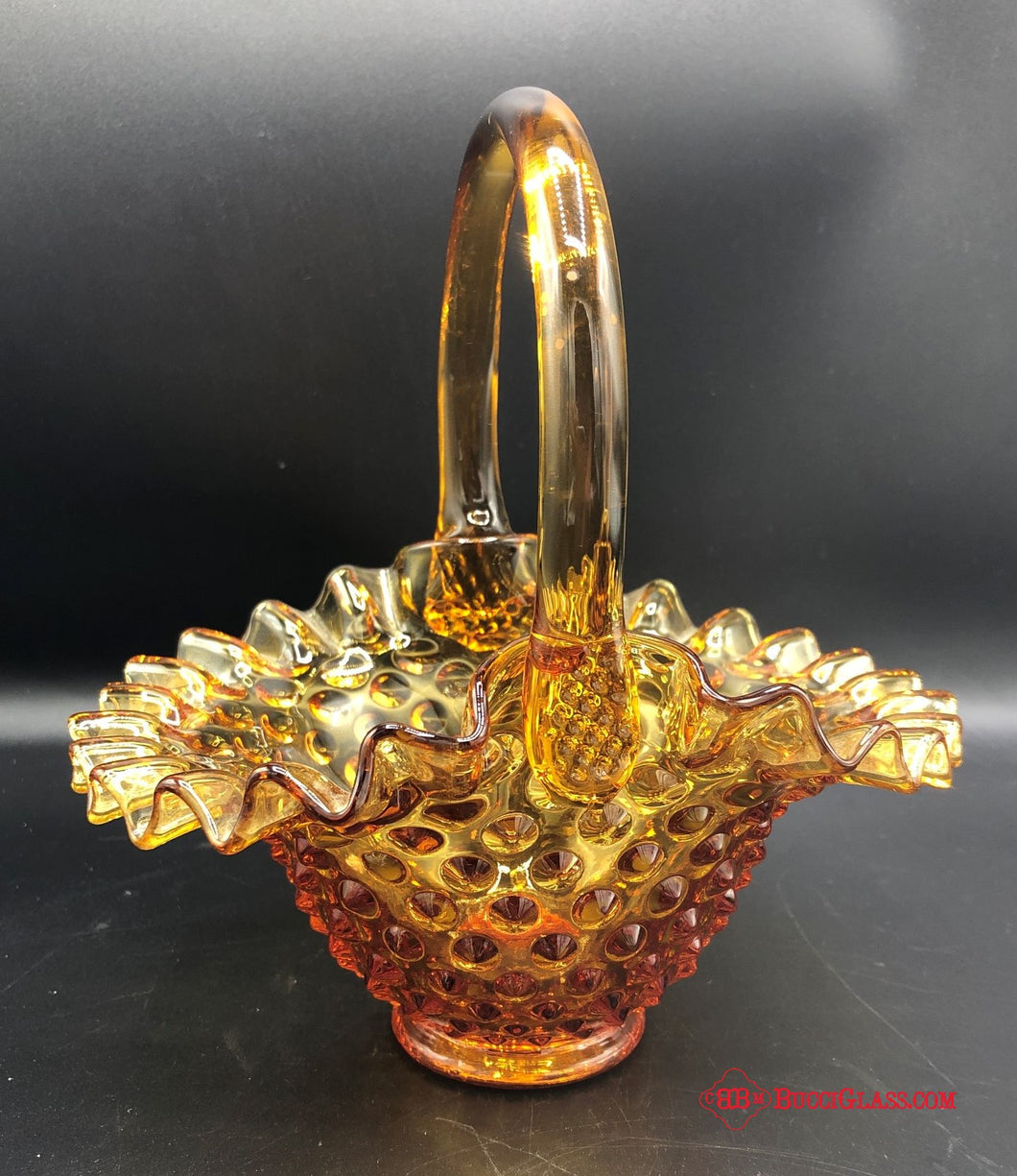 Fenton Amber Basket